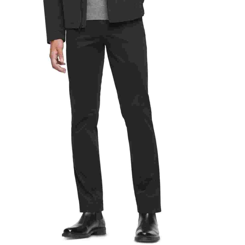 Calvin Klein Men's Slim Fit Authentic Five Pocket Sateen Pants Black Size 36X32